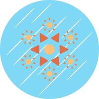 Firework Flat Circle Icon Design vector