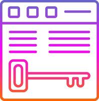 Keywords Line Gradient Icon Design vector