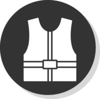 chaqueta glifo sombra circulo icono diseño vector