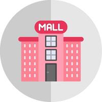 Shopping Mall Flat Scale Icon Design vector