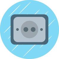 Socket Flat Circle Icon Design vector