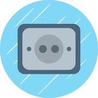 Socket Flat Circle Icon Design vector