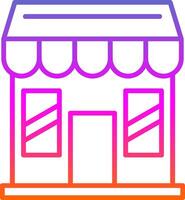 Supermarket Line Gradient Icon Design vector