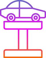 Car Jack Line Gradient Icon Design vector