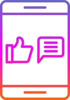 Feedback Line Gradient Icon Design vector