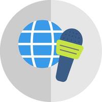 Global News Flat Scale Icon Design vector