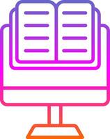 OnLine Circle Sticker Learning Line Circle Sticker Icon vector