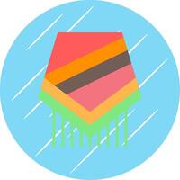 Poncho Flat Circle Icon Design vector