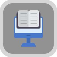 OnLine Circle Multi Circle Learning Flat round corner Icon Design vector