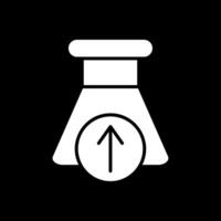 Send Analysis Glyph Inverted Icon Design vector