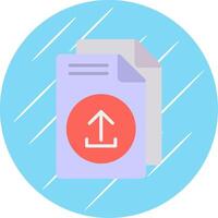 Upload Flat Circle Icon Design vector