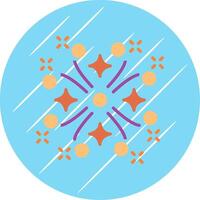 Firework Flat Circle Icon Design vector