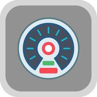 Gauge Flat round corner Icon Design vector