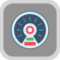 Gauge Flat round corner Icon Design vector