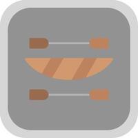 Kayak Flat round corner Icon Design vector