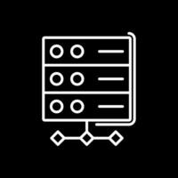 Server Line Inverted Icon Design vector