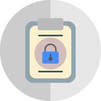 Notepad Lock Flat Scale Icon Design vector