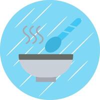 Soup Flat Circle Icon Design vector