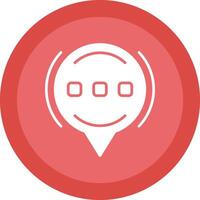 Talk Glyph Due Circle Icon Design vector