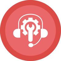 Tech Support Line Shadow Circle Icon Design vector