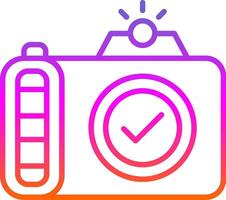 Camera Line Gradient Icon Design vector