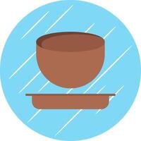 Bowl Flat Circle Icon Design vector