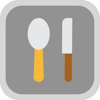 Cutlery Flat round corner Icon Design vector