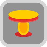 Dining Table Flat round corner Icon Design vector