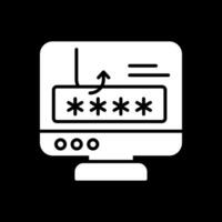 Phishing Glyph Inverted Icon Design vector