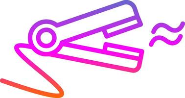 Hair Straightenr Line Gradient Icon Design vector