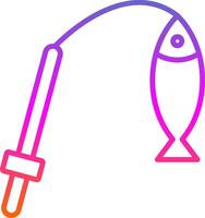 Fishing Line Gradient Icon Design vector