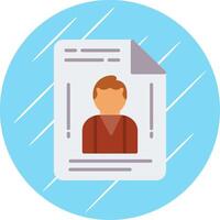 Personal File Flat Circle Icon Design vector