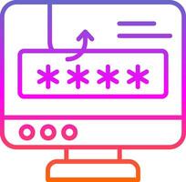 Phishing Line Gradient Icon Design vector