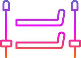 Skiing Line Gradient Icon Design vector