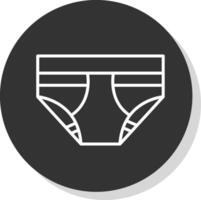 Underwear Line Shadow Circle Icon Design vector