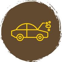 Car Breakdown Line Circle Sticker Icon vector