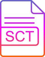 sct archivo formato línea degradado icono diseño vector