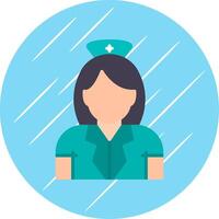 Nurse Flat Circle Icon Design vector