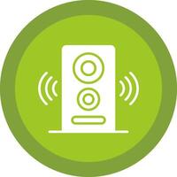 Speaker Glyph Due Circle Icon Design vector