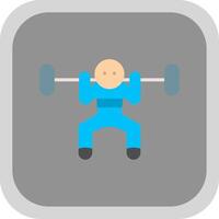 Workout Flat round corner Icon Design vector