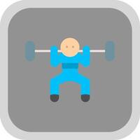 Workout Flat round corner Icon Design vector