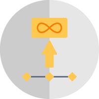 Unlimited Storage Flat Scale Icon Design vector