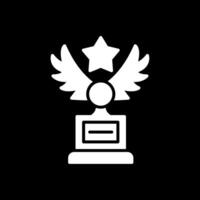 Wings Glyph Inverted Icon Design vector