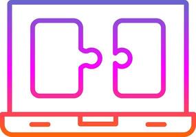 Puzzle Line Gradient Icon Design vector