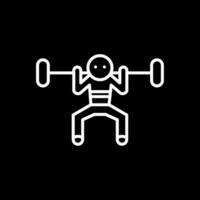 Workout Line Inverted Icon Design vector