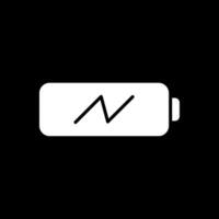 Charging Battery Glyph Inverted Icon Design vector