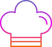 Chef Hat Line Gradient Icon Design vector