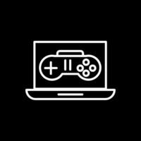 Game Development Line Inverted Icon Design vector