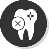 Rejected Glyph Shadow Circle Icon Design vector