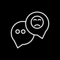 Speech Bubble Line Inverted Icon Design vector